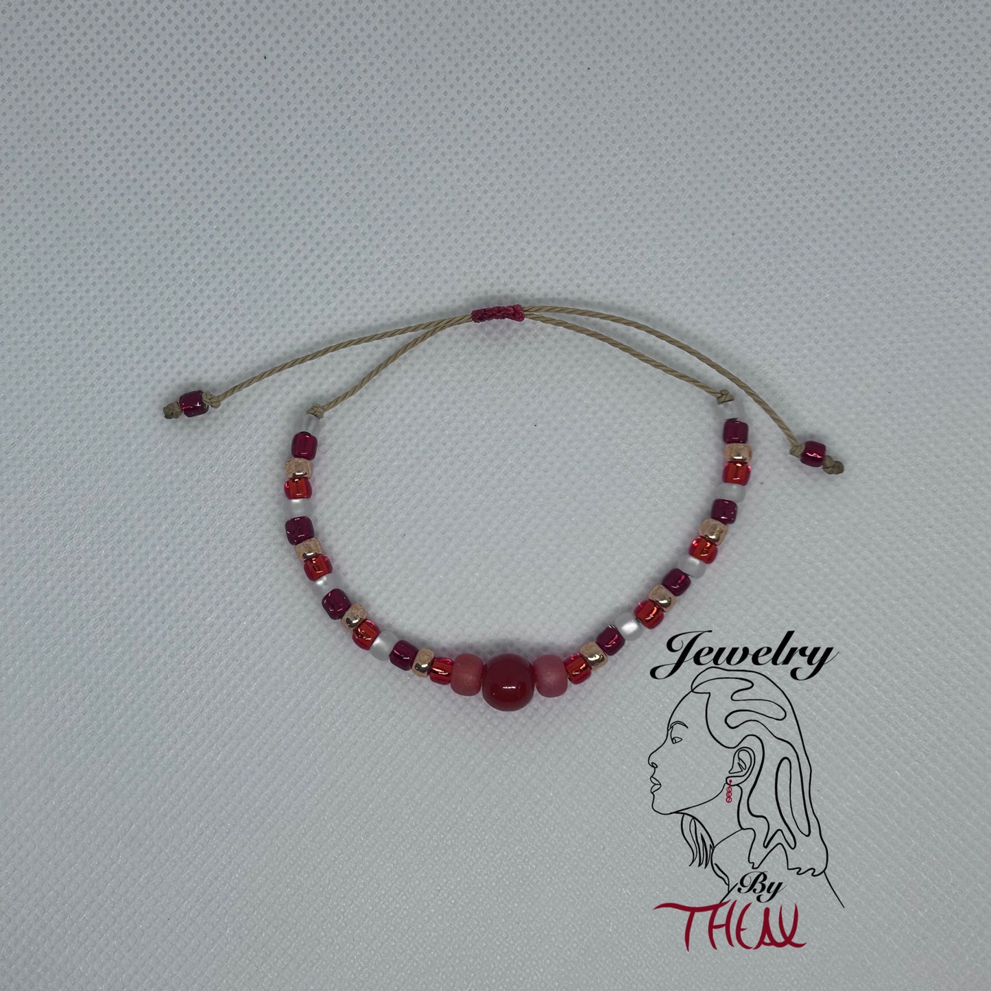 Ruby Red Adjustable Bracelets
